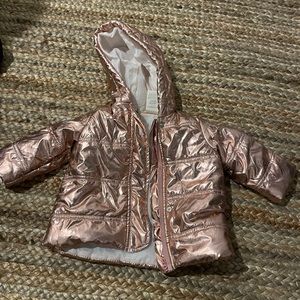 Metallic pink puffer for toddler girls Nordstrom